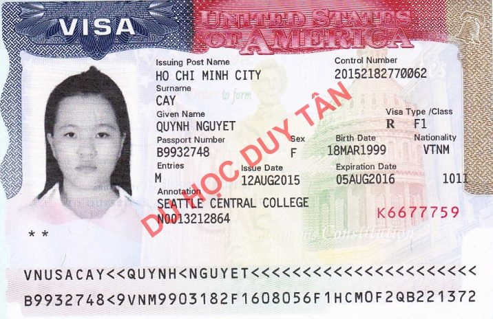 Du học Mỹ - Cáy Nguyệt Quỳnh đậu visa du học F1